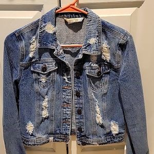 Vintage denim jacket,sz small, blue